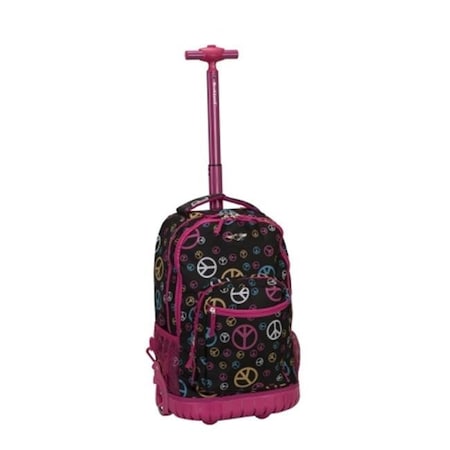 Rockland Rockland R02-PEACE 19 in. ROLLING BACKPACK - PEACE R02-PEACE